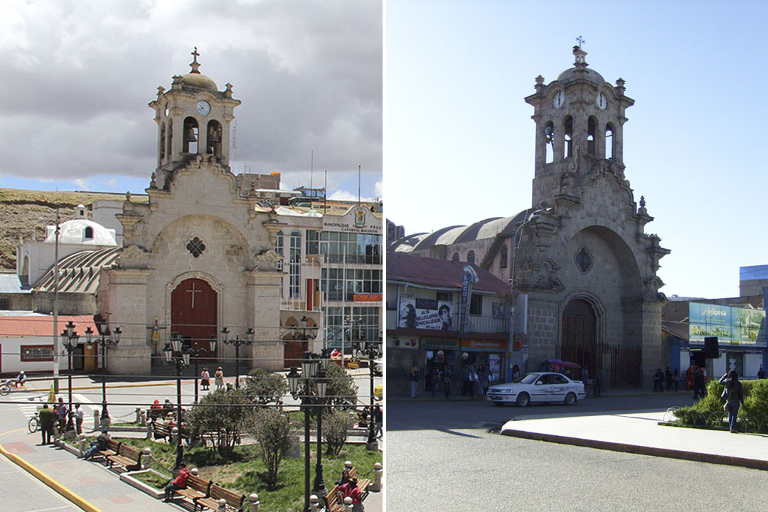Comparación entre las iglesias de Macusani y Juliaca