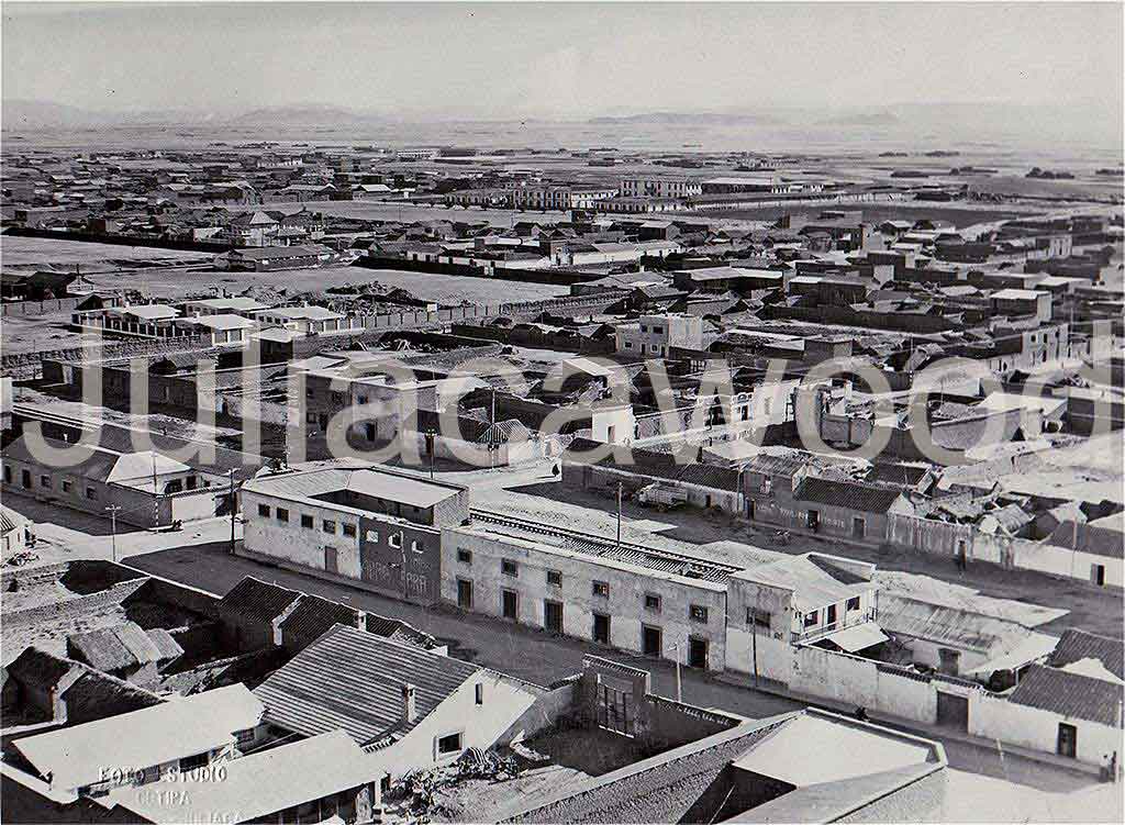 Vista Panorámica de la salida a Puno en Juliaca, año 1960